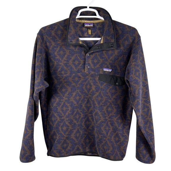 Patagonia Synchilla Mens M Aztec Snap Fleece Pullover Oversized Southwest Jacket - Picture 10 of 16